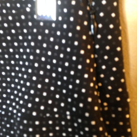 Cabi Dot Print Cropped Slack Pants Side Zip Black/White 6 - Picture 3 of 8